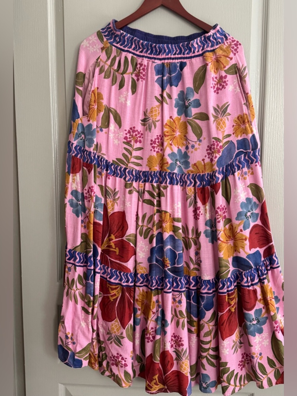 FARM RIO Florisbela Tiered Maxi Skirt Large - Picture 10 of 14